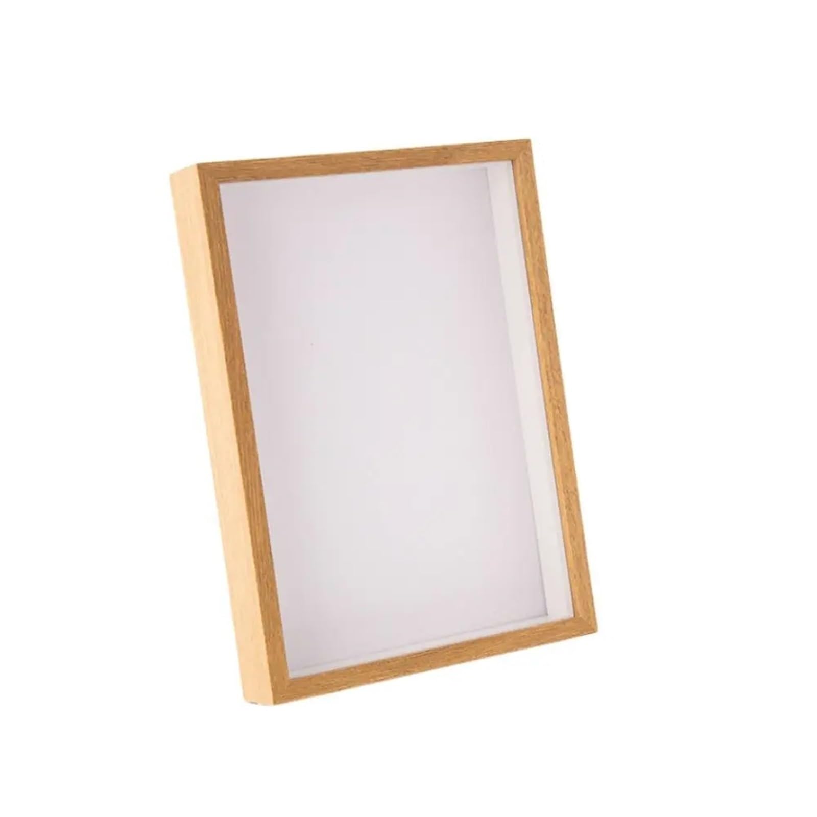 Shadowbox Frame, Shadow Box Display Frame 2pc Multiple Size Photo Dried Flower Ticket Craft Tabletop Wall(Wood-6 x 8 inch)