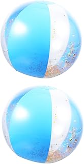 ABOOFAN 6 Pçs Glitter Bola De Praia Inflável Bola De Piscina Festa Bolas De Praia Piscina Inflável Vôlei Piscina Jogos Esportivos Grande Bola De Praia Inflável Brinquedo Inflável Bola