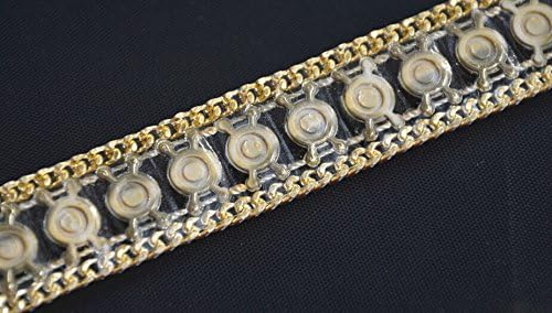 5yard Gold Rhinestones Crystal Steampunk Applique Beaded Venise Lace Ribbon Iron on Trim Chain Decorative Sewing Supplies T684