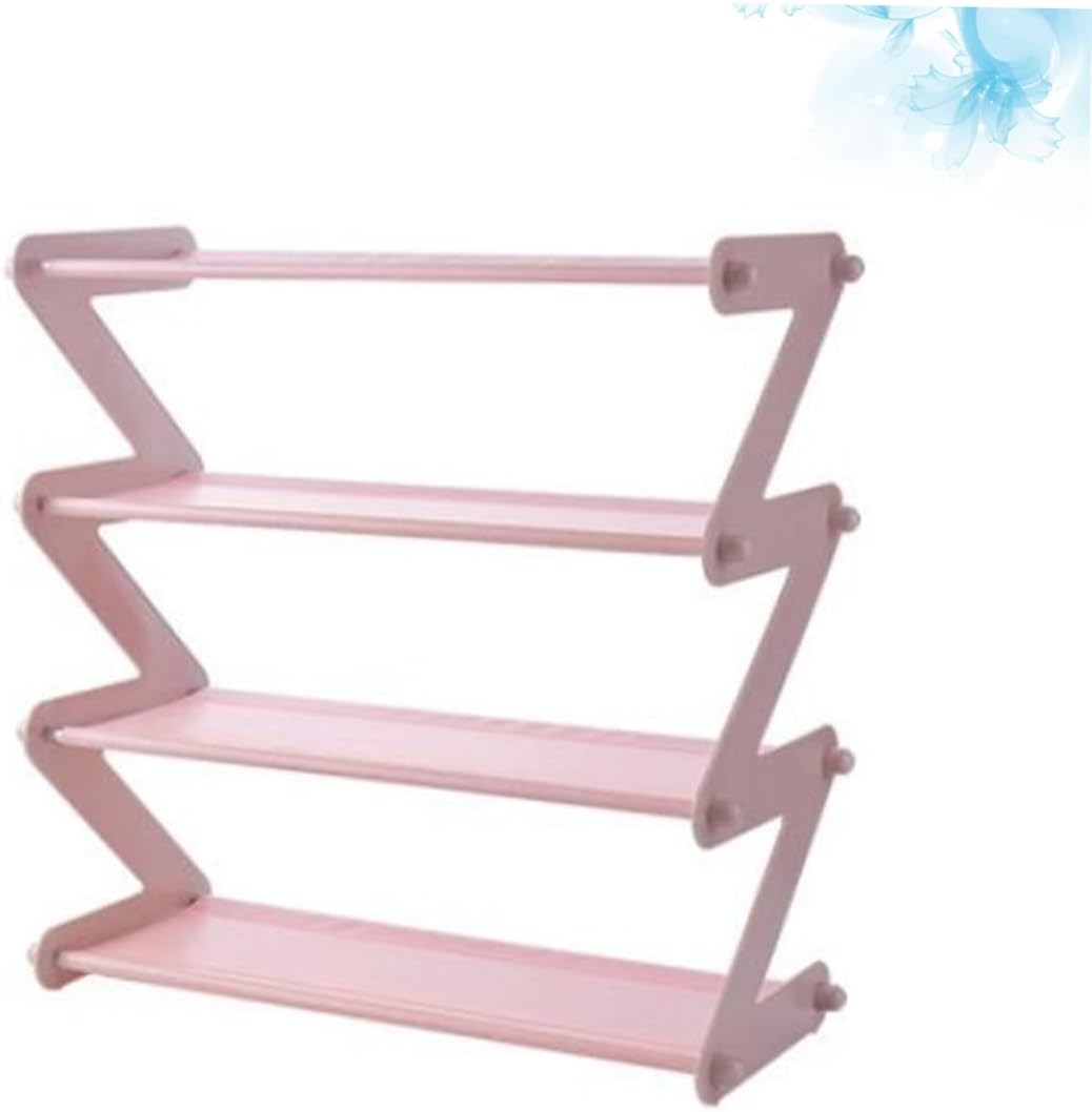 1Pc Stainless Steel Space Saving Shoe Storage Rack Plastic Shelf for Home Restaurant Entryway and Bedroom Organization