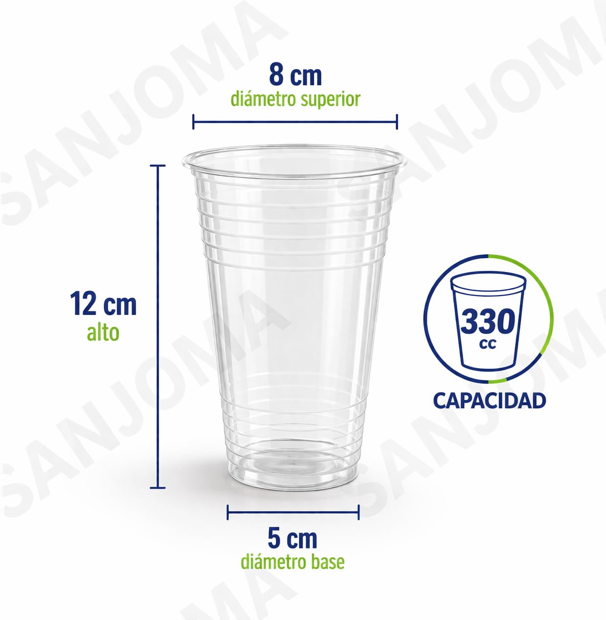 Vasos de Plástico Reutilizables Aptos Lavavajillas (Pack 1250)