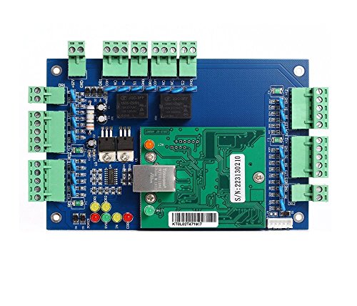 Tcp/Ip 2 Doors Access Control System Kits Metal Push Release Button Electromagnetic Lock Rfid Keypad Reader Power Supply Box Cards/Key Fobs (Phone App Remotely Open Door) #TOP2