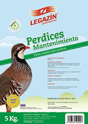 Legazín PIENSO PERDICES Mantenimiento - 5 KG
