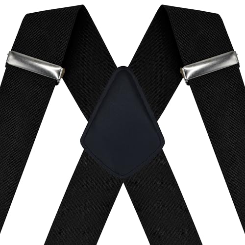 Image of Dibi Suspenders for Men - Adjustable X Back Mens Suspenders with 4 Heavy Duty Strong Clips