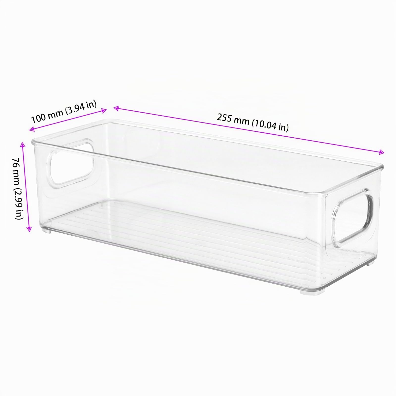 SINJEUN 8 organizer per frigorifero, contenitori con manici, contenitori trasparenti per alimenti, per cucina, frigorifero, credenza