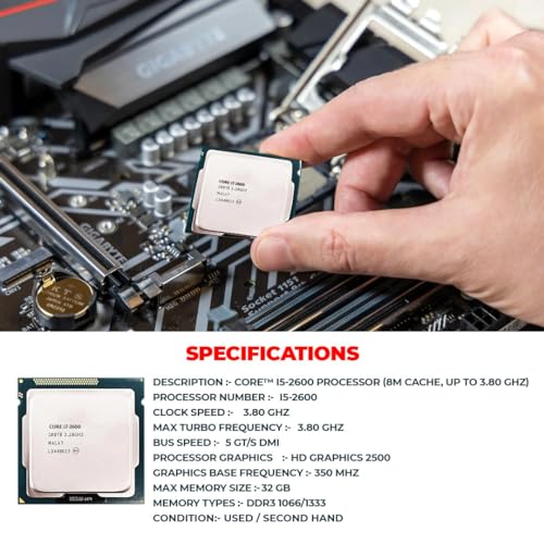 Image of DJ Core i7 2nd Generation 2600 3.4 GHz Upto 3.8 GHz LGA 1155 Socket 4 Cores 8 Threads 8 MB Smart Cache Desktop Processor