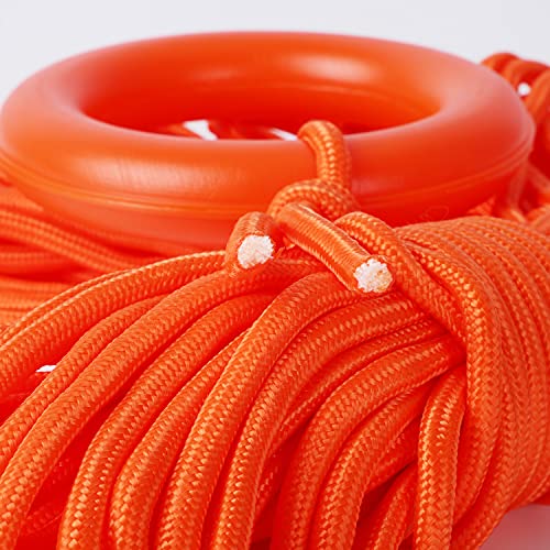 Water Floating Lifesaving Rope 98.4Ft, Outdoor Professional Throwing Rope Rescue Lifeguard Lifeline With Bracelet/Hand Ring For Swimming Boating Fishing 800Kg Capacity #TOP4