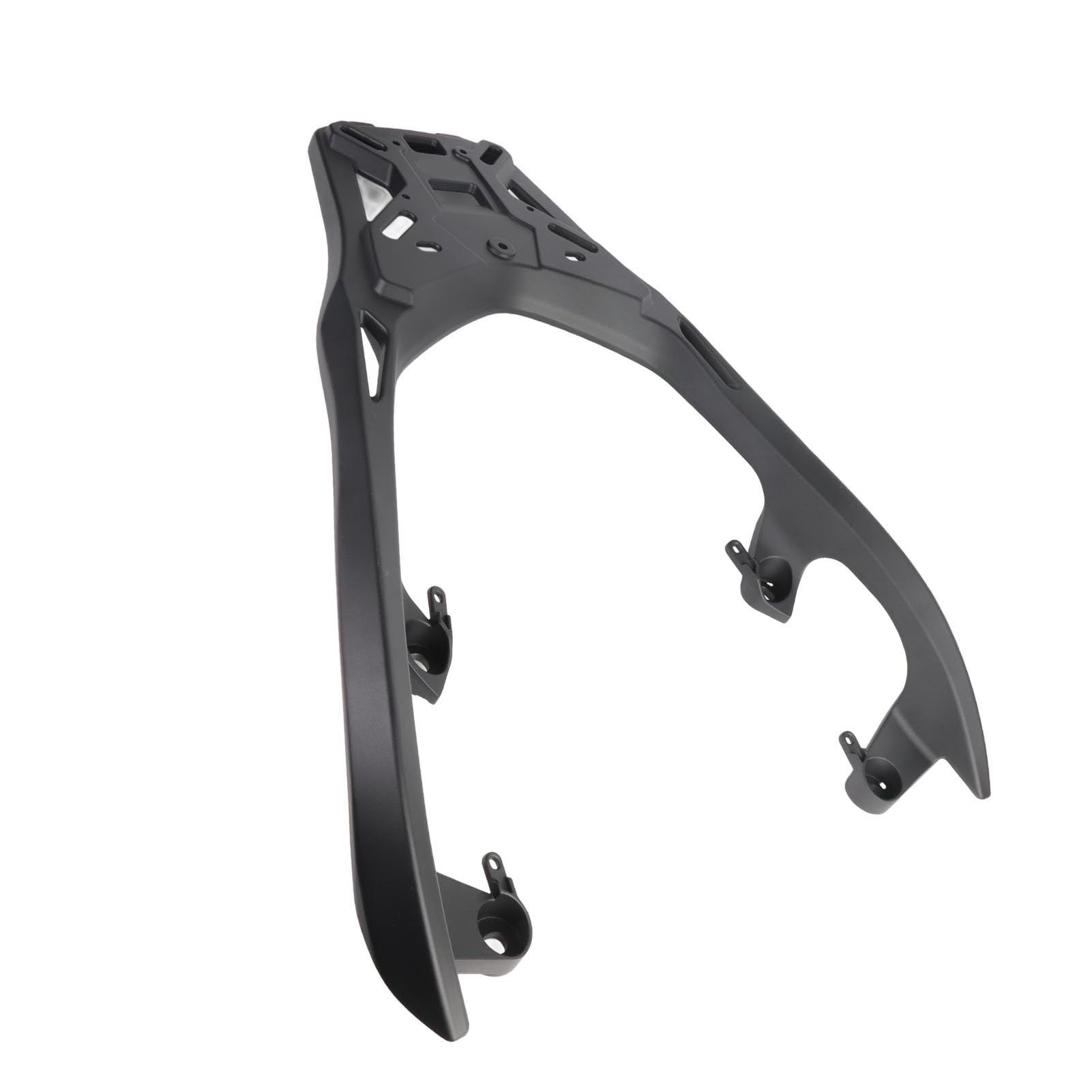 AUNMAS Portaequipajes Trasero para Motocicleta, Portaequipajes Trasero de Aleación de Aluminio con Diseño Plano Hueco, Acabado Negro Mate, Almacenamiento Adicional y Soporte para Pasajeros para Xmax