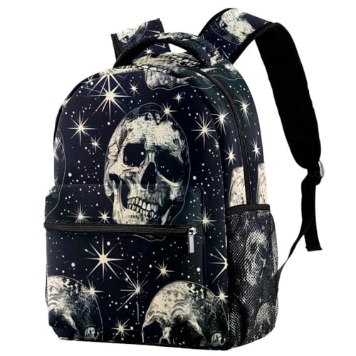 Sac à dos de voyage imprimé tête de mort avec porte-bouteille exclusif