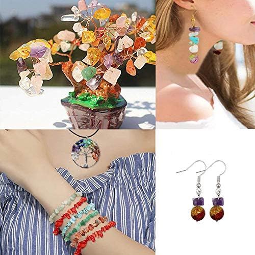 Irregular Crystal Chip Beads Crackle Glass Beads for Jewellery Making Kit, Natural Gemstones Beads, Earring Making Supplies Bracelet Necklace DIY Jewelry Making Kit Supplies.