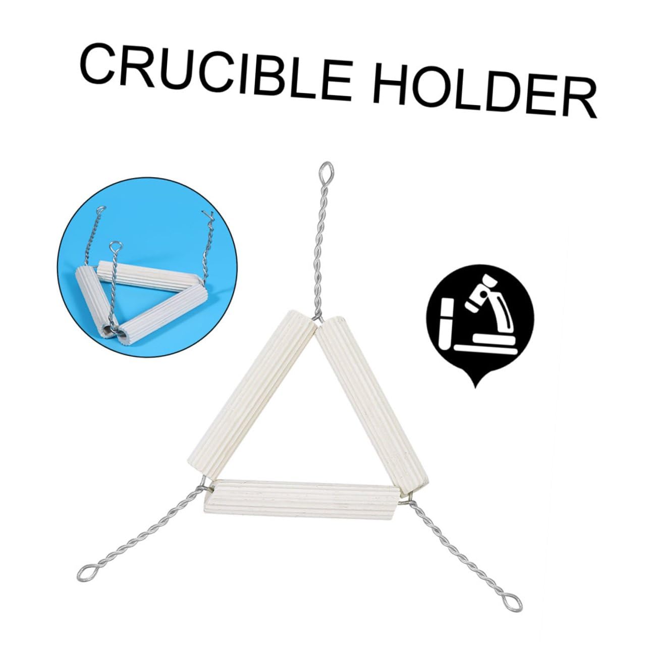 10pcs Sturdy Base Crucible Holder for Teaching Lab Smelting Tools Physics Experiment High Temp Resistance