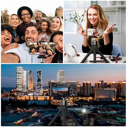 Benaton Projektor Mini Stativ Mit 1/4’’ Schraube, 360° Tischstativ Mit Kugelkopf für Kamera (Einziehbare Höhe 20cm)