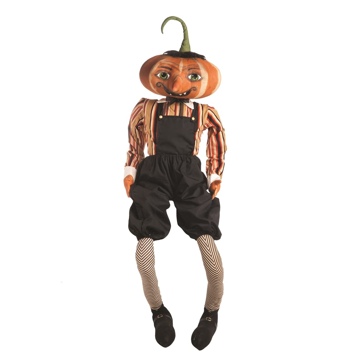 Figurine tete de citrouille Joe Spencer Gilbert FGS73323 piece de collection d'art textile