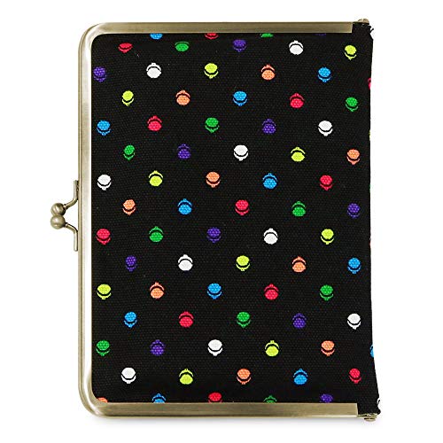 [AYANOKOJI] がま口 ブックカバー 文庫 A6 360P 対応 帆布 がまドット柄 在庫商品 (ブラック)のサムネイル