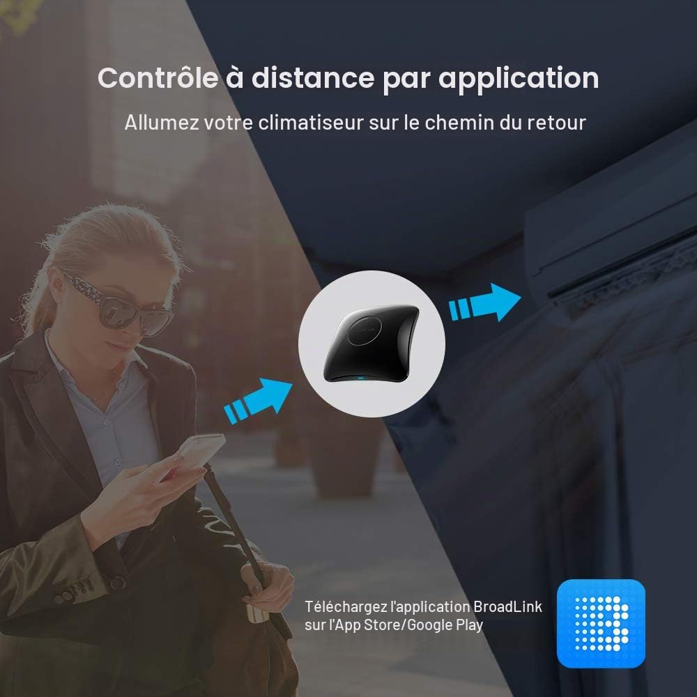 BroadLink RM4 Pro et Ensemble de câbles de capteur, concentrateur Universel de télécommande RF IR avec câble USB de Moniteur d'humidité de la température, Fonctionne avec Alexa, Wi-FI 2.4 GHz