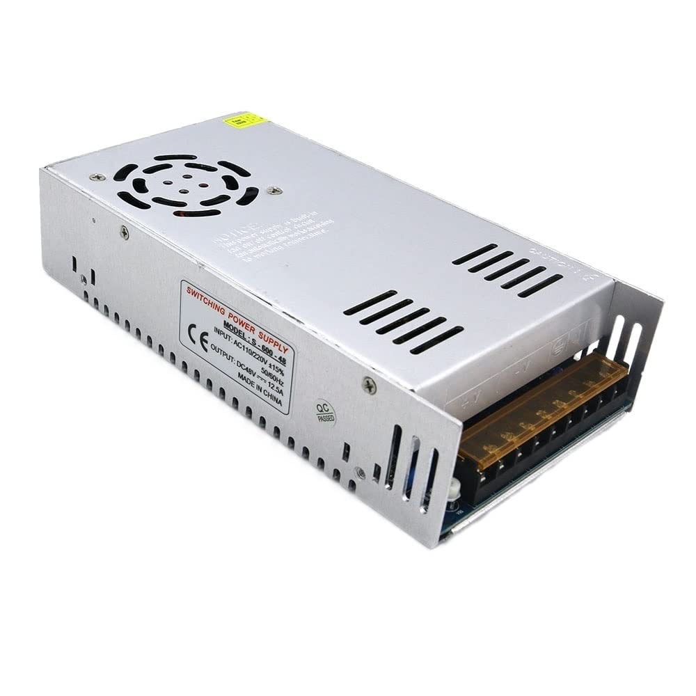Transformador ​De Potencia Transformador de iluminación AC 110V / 220V for DC 48V 600W Adaptador de fuente de alimentación 4 8v 12.5a Controlador de interruptor de tira SMPS Transformador De Voltaje