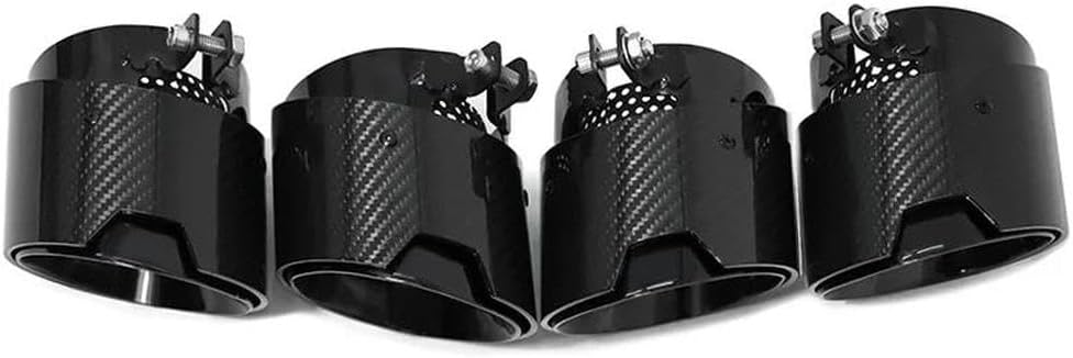 Spare Parts 4pcs Car Exhaust Tip For BMW X3M X4M F97 F98 Performance Exhaust Pipe Direct Plug Muffler Tip Nozzle Tailpipe(Black)