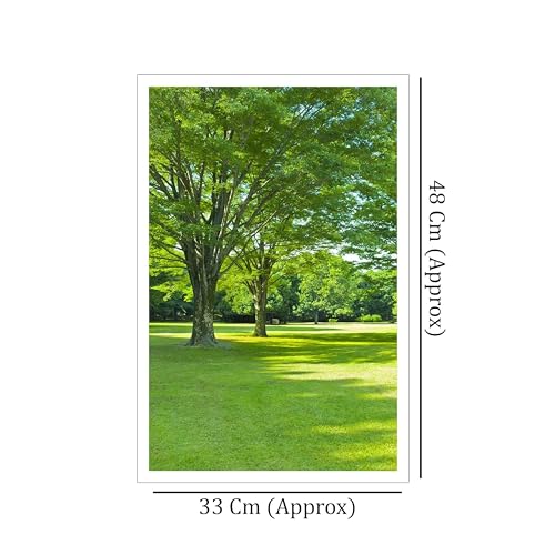 Image of Vastu Vardan Green Scenery Poster | Natural Paintings for Living Room | Size 13x 19 Inch Approx | Wall Scenery for Bedroom, Office, Home Decor | Painting Without Frame |