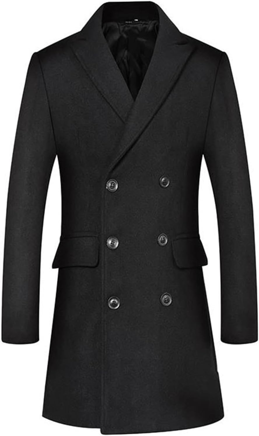 RAMEMO] ウールコート メンズ ダブルブレスト チェスターコート