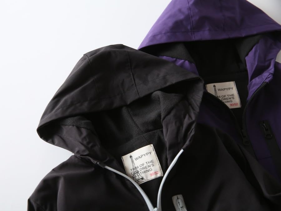 Meufam Toddler Baby Boys Windbreaker Long Sleeve Fleece Outwear Hoodie Zipper Lightweight Zip Hoodie Coat