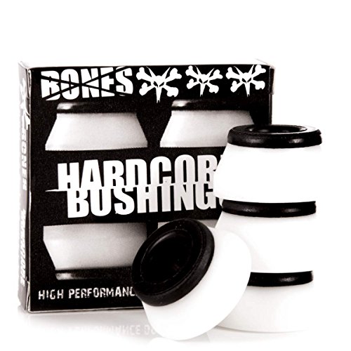 BONES HARDCORE 4PC HARD WHITE BLACK BUSHINGS