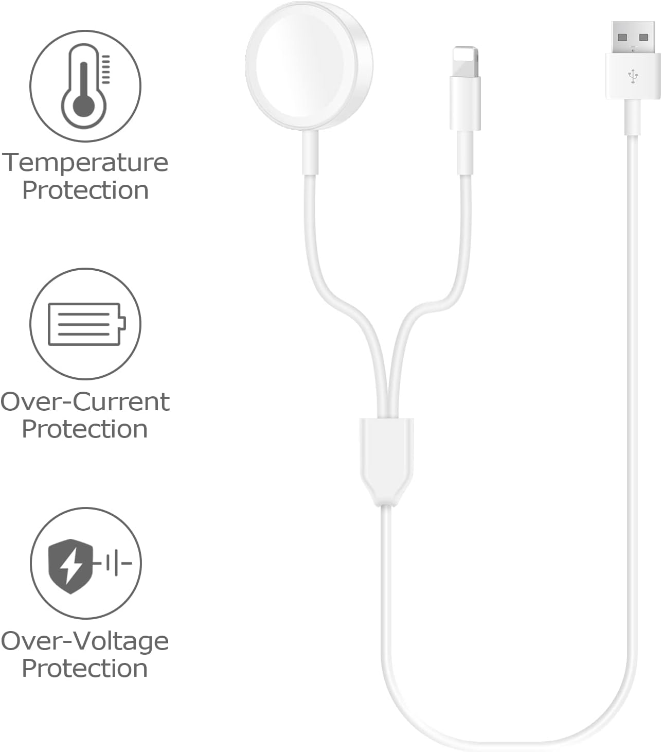 New Update Version Smart Watch Charger + White Charger Stand for Apple Watch : Cell Phones & Accessories
