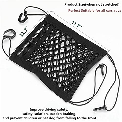 Dykeson Pet Barrier Dog Car Net Barrier With Auto Safety Mesh Organizer Baby Stretchable Storage Bag Universal For Cars, Suvs -Easy Install,Safer To Drive With Pets And Children, 3 Layer(S) #TOP6
