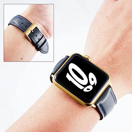 Image of BINLUN Leather Silicone Bands Compatible with Apple Watch 38mm 40mm 41mm 42mm 44mm 45mm 46mm 49mm Sweatproof Replacement Strap for iWatch 11 /10 /9 /8 /7 /6 /5 /4 /3 /2 /1 /Ultra /SE Men Women