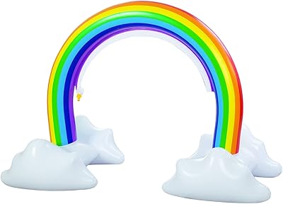 Etna Inflatable Rainbow Arch Sprinkler - Giant Fun Outdoor Water Toy for Kids Attaches to Garden Hose, 4 Feet High