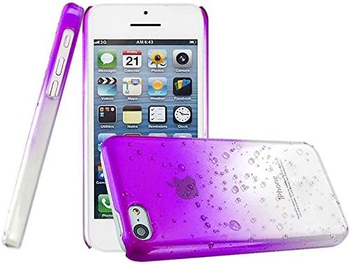 YESOO8482; 3D Water drop Raindrop Slim Fit Snap-On Hard Back Case Thin Protective Cover (iPhone 5C, Purple)
