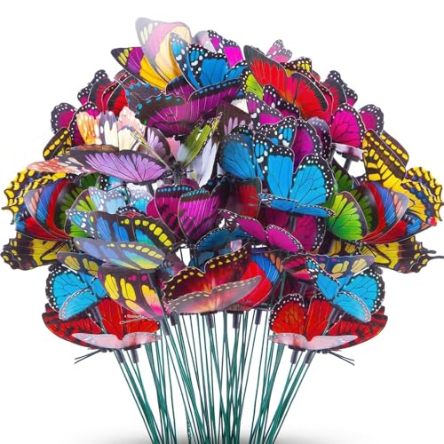 VGOODALL 50Pcs Butterfly Garden Decorations (11.5 Inch)