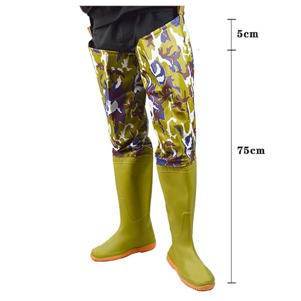 Uniseks Multifunctionele Regenschoenen Met Zachte Antislip Rubberen Buitenzool, 80 Cm Nylon PVC Vislaarzen Lichtgewicht Waterdichte Steltlopers Landbouwbroek Bootschoenen