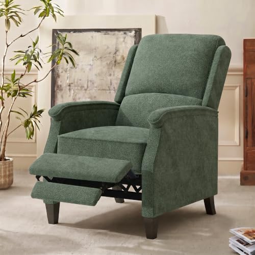 VKNOW Recliner Chair Fabric Recliner with Adjustable Back Green
