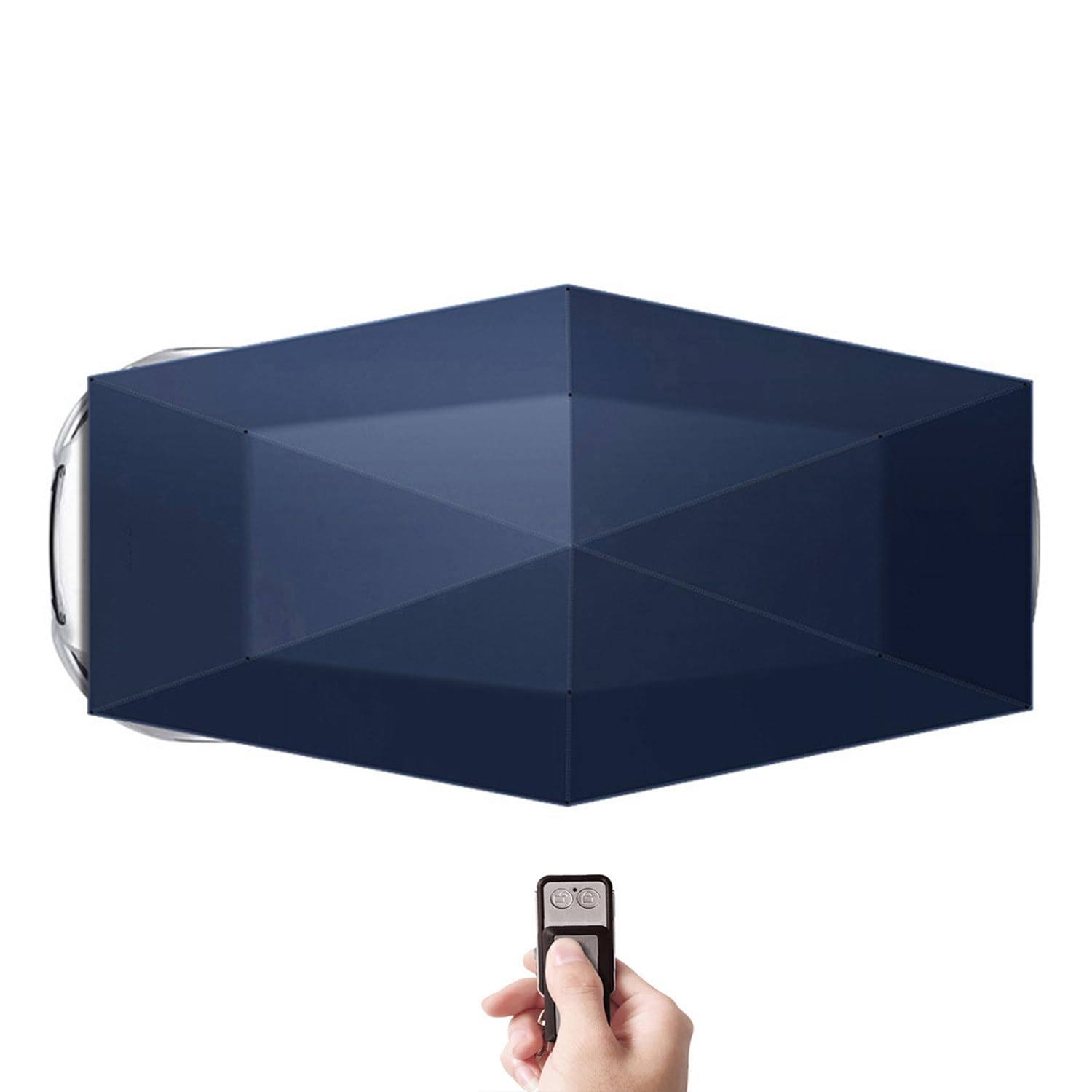 Tenda da Tetto Auto,Ombrellone per Tenda Mobile per Auto,Ombrello per Auto Antigrandine,Batteria Rimovibile,Avvio Remoto,Blue5.2m