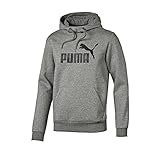 No.1-Logo als Gummidruck Puma Essential Nr. 1 Hoody – Medium Grey Heather, Medium