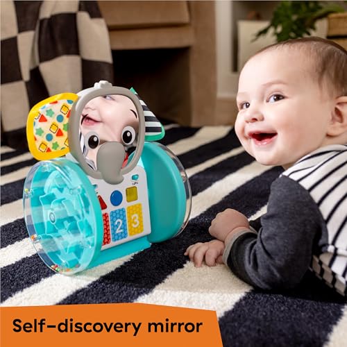 Image of Baby Einstein Chase & Tap Earl Crawling Baby Toy, with Mirror and Music, Ages 6 Months and Up