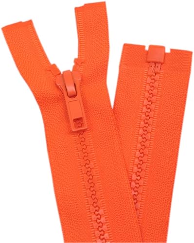 Miniatura 11 de YaHoGa 2 piezas cremalleras separadoras #5 de 30 pulgadas para coser abrigos y chaquetas, cremalleras de plástico moldeado amarillo a granel