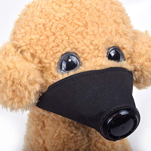 Adjustable Pet Dog Mask, Breathable Cotton Dog Muzzle Protective Mask for PM2.5 Filter