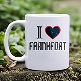 Keepsake Present Mug for City Frankfort Michigan State - I Love Frankfort MI Souvenirs Mug Ceramic 11oz White