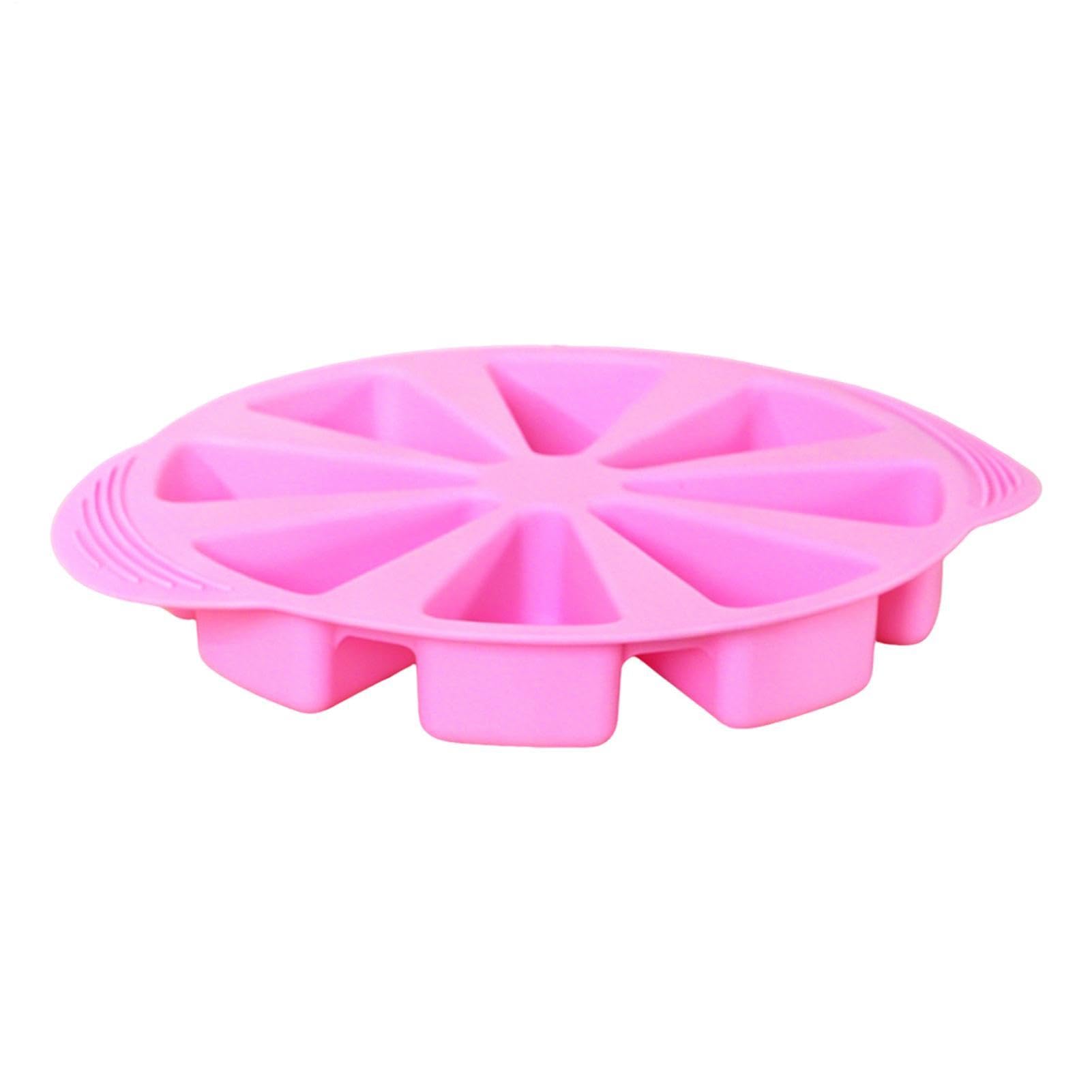Moule à gâteau en silicone 8 cavités triangulaires résistantes à la chaleur pour mousse et gelée