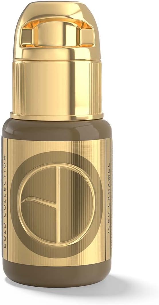 Perma Blend 眉ダディ - タトゥー インク - パーマネント アイライナー用マイクロブレーディング インク - プロフェッショナル タトゥー インク - クール ライト ブロンド カラー - ビーガン (0.5 オンス) アイスキャラメル