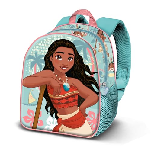 Disney Moana Pretty-Elite 3D Mochila, Turquesa, 25 x 30 cm, Capacidad 7 L