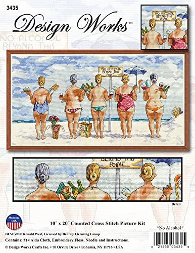 Image of No Alcohol Counted Cross Stitch Kit