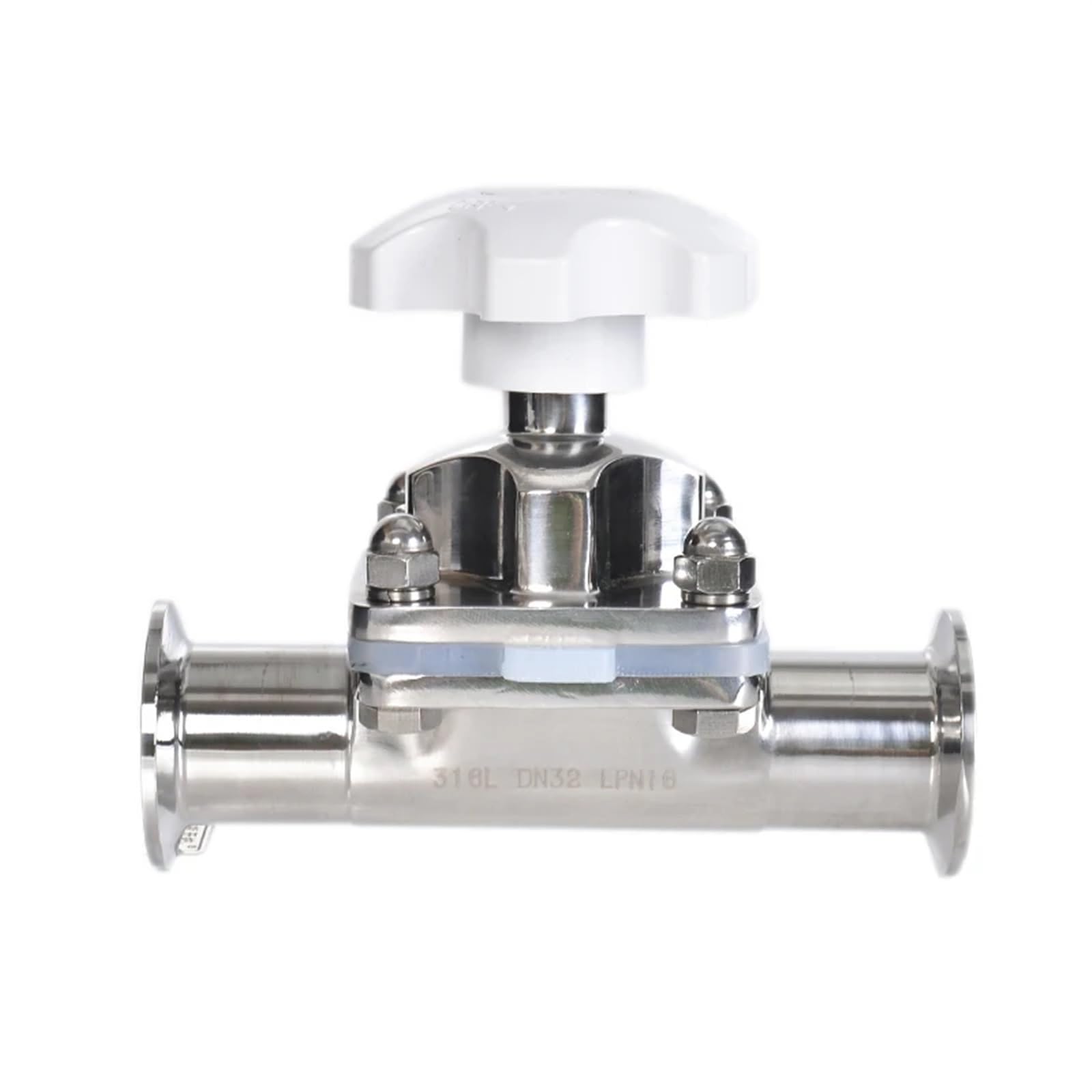 Vanne à membrane Tri-Clamp 1" anti-corrosion en inox 316L pour débit constant