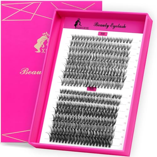 Lash Clusters - 30D+40D Wispy Eyelashes for Volume - Individual Lashes with Invisible Band - DIY Eyelash Extensions, Mixed Lengths 9-16mm for a Fluffy Look Eyelash Clusters