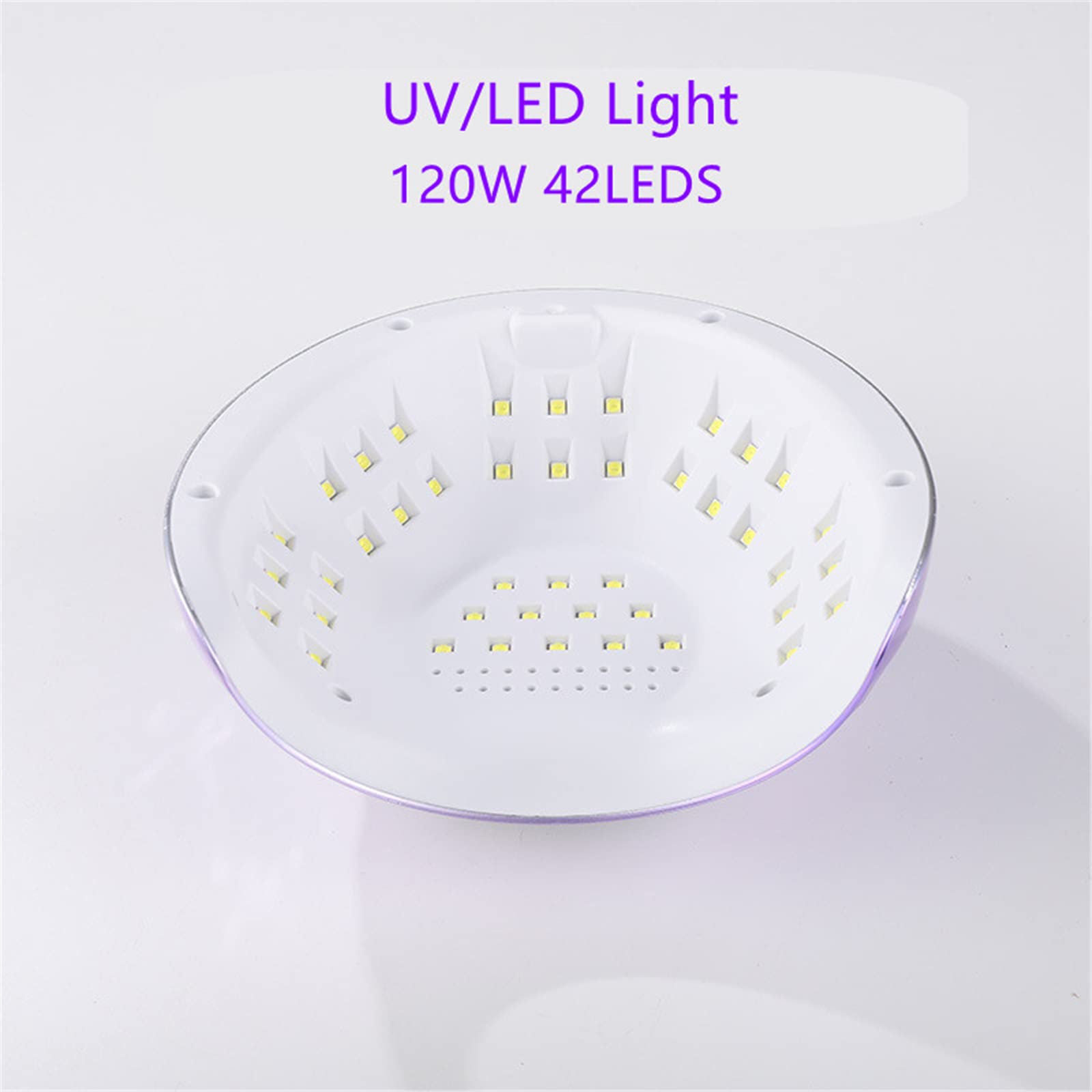 ZYC Lampada per Unghie a LED 120W UV con 42 PCS LED per Curare Il Gel per Unghie per Unghie per Unghie per Unghie Lampada per Unghie 30/60/99 / 120S Strumenti per Manicure sensori Auto,Bianca