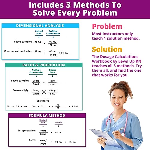 Dosage Calculation Workbook - Includes Online Digital Companion Explanation Videos and Answers - 2026-2027 NCLEX ATI HESI Test Preparation by Level Up RN by Level Up RN - Image 2