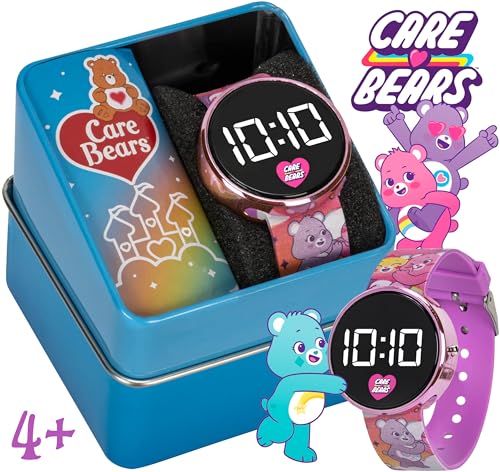 Accutime Care Bears Kids Digital Watch, Collectible Tin, Easy-to-Read Round LED Display3