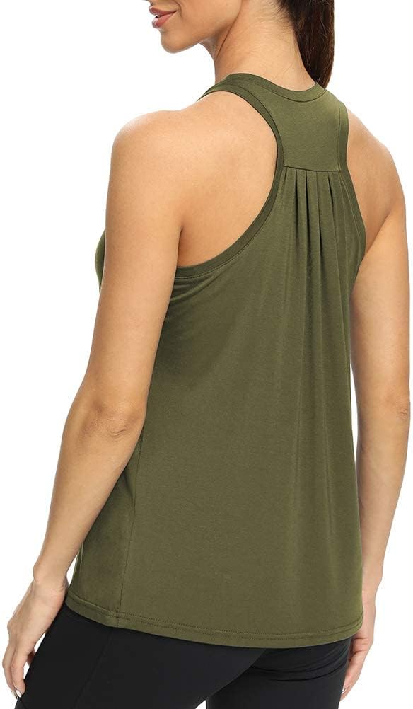 Bestisun Workout Tank Tops for Women Loose fit Racerback Yoga Running Dance Shirts - Image 5