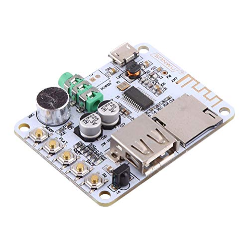 USB TF FM MP3 Amplifier Board,New Bluetooth Audio Receiver Microphone Amplifier Decoder WMA WAV FLAC Player(Remote control (with microphone and receiver))